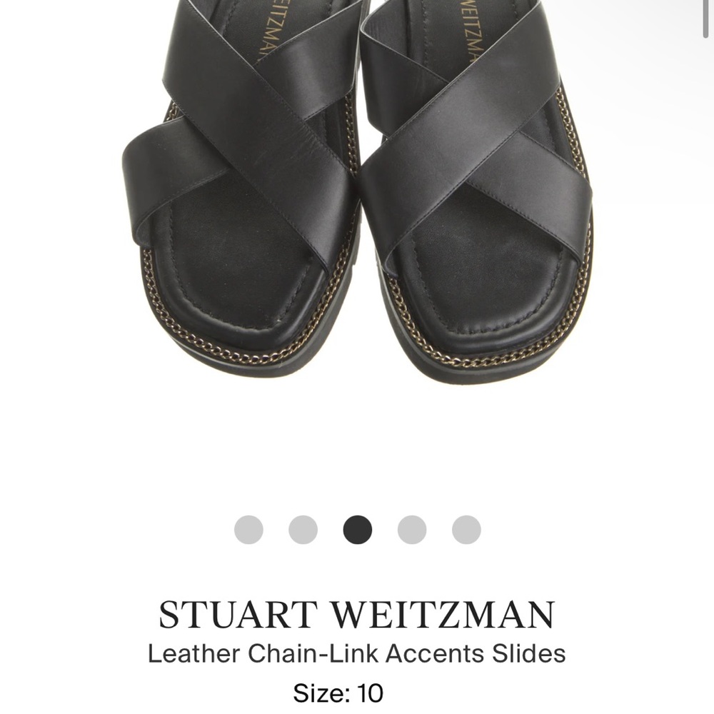 Stuart Weitzman Black Slides size US 7